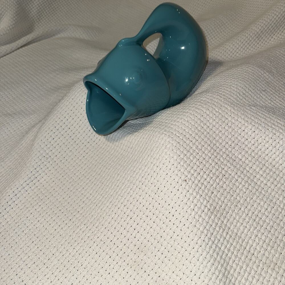 Original GurglePot Aqua Blue Large 9.5" 42 Ounce Stoneware Gurgling Fish - Picture 5 of 6